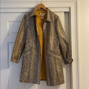 Vintage snakeskin print coat